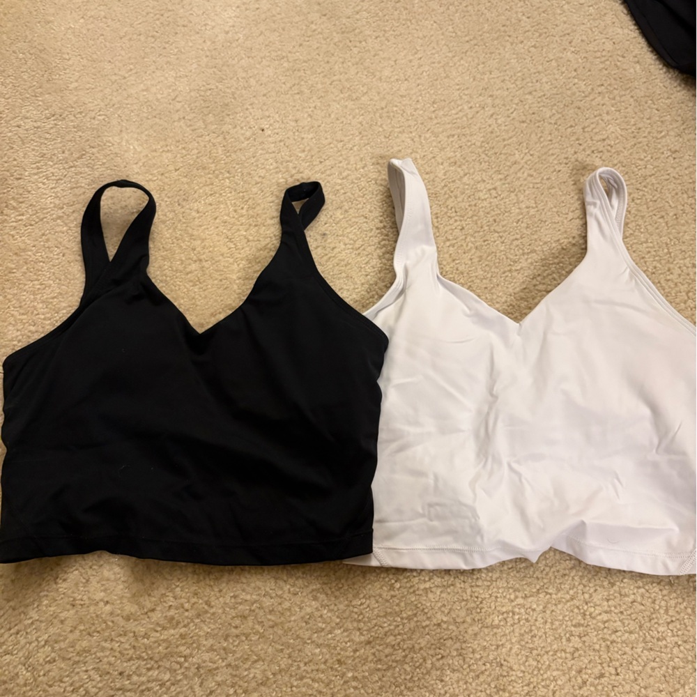 Black and White Sports Bras Bundle (one small one medium)